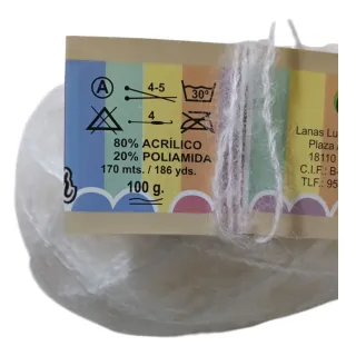 Lote 10 ovillos Aterciopelada blanco 100g