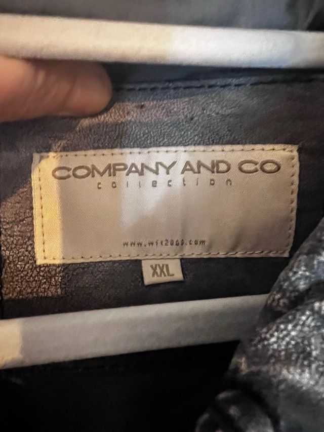 Cazadora efecto cuero vaquera COMPANY AND