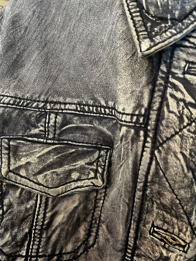 Cazadora efecto cuero vaquera COMPANY AND