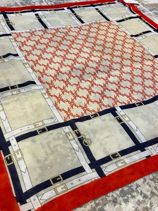 Foulard Roberta di Camerino Beige Rosso