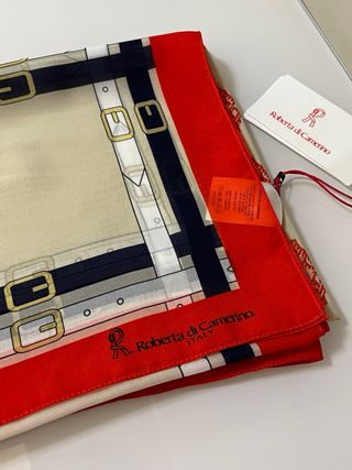 Foulard Roberta di Camerino Beige Rosso