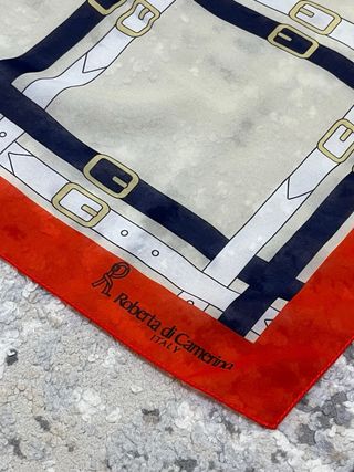 Foulard Roberta di Camerino Beige Rosso