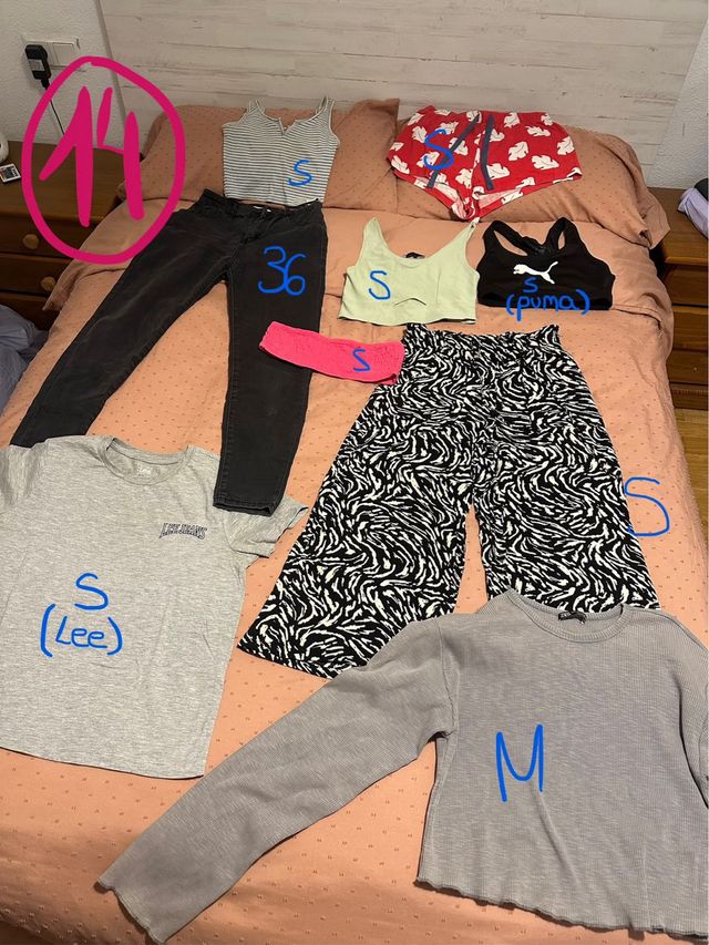 Lotes de ropa: Zara, Shein, Bershka, Adidas..