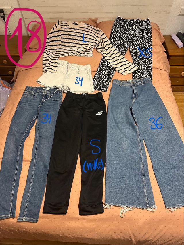 Lotes de ropa: Zara, Shein, Bershka, Adidas..