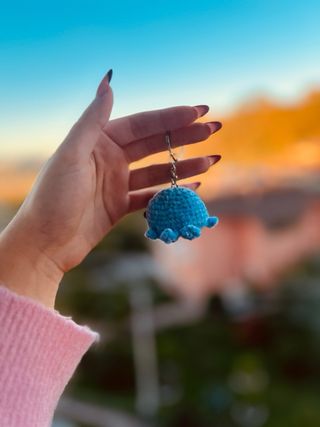 Portachiavi balena fatto a mano