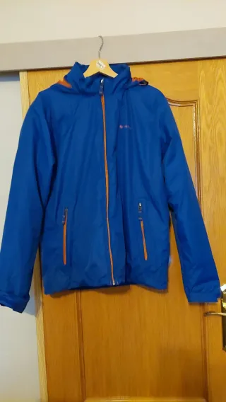 Anorak Decathlon azul naranja Talla L