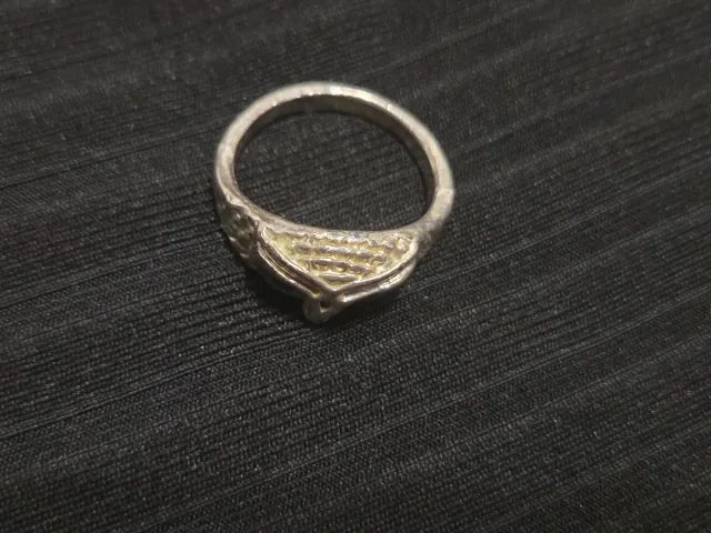 Anillo de buho plata y azul