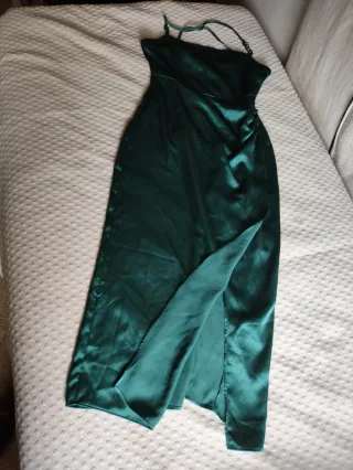 Vestido fiesta Zara verde M