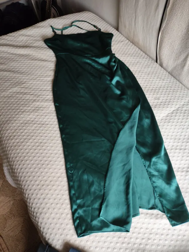 Vestido fiesta Zara verde M