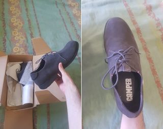 Camper Scarpe Pelle Uomo Nere Blu Taglia 42