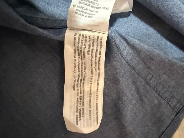 Camisa Hollister Azul Manga Larga