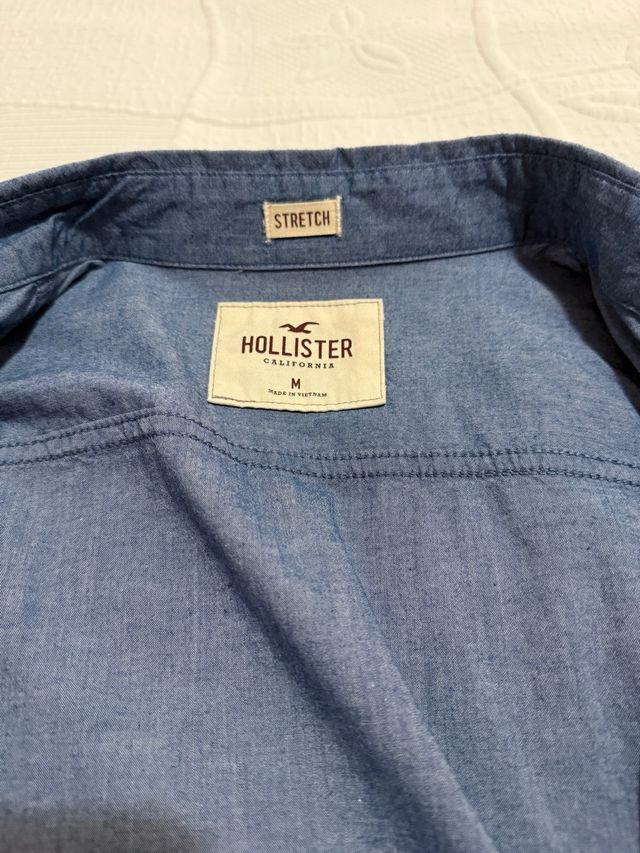 Camisa Hollister Azul Manga Larga