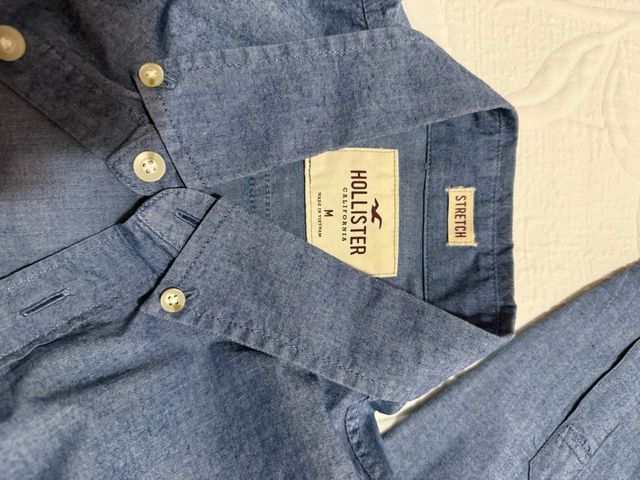 Camisa Hollister Azul Manga Larga