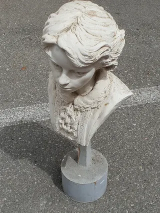 2 sculture gesso antiche bambine