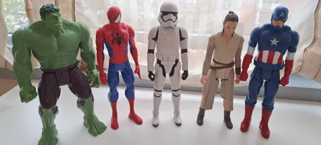 Lote 6 Figuras: Superhéroes + Star Wars + Transfor