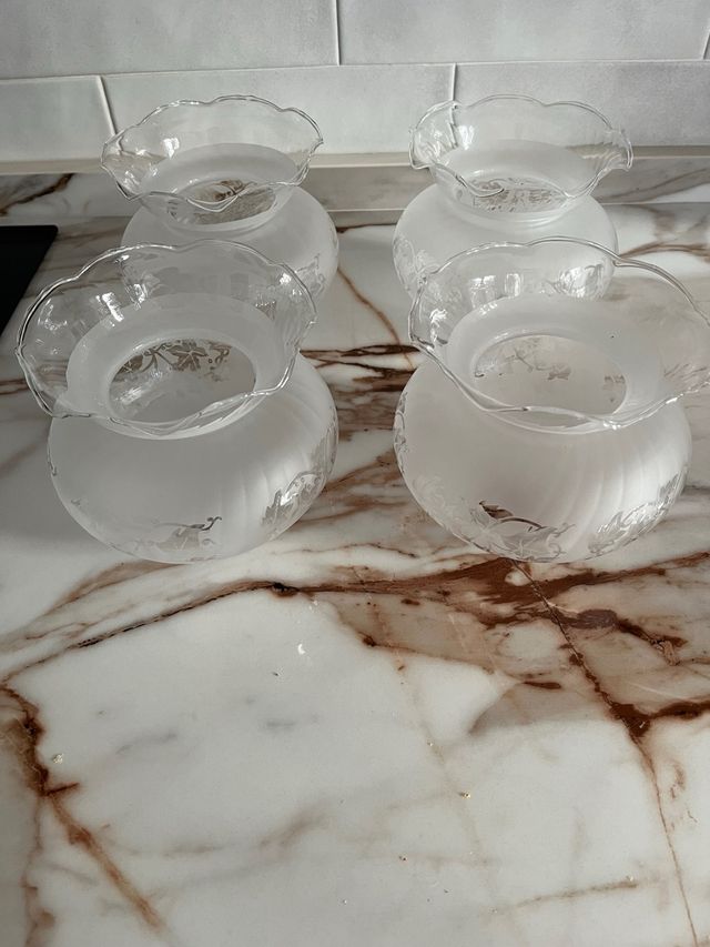 Lote 4 globos cristal lámpara