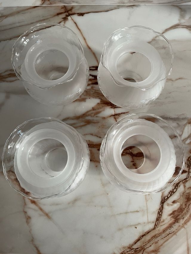 Lote 4 globos cristal lámpara