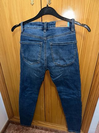 Pantalón Stradivarius Talla 34 Azul