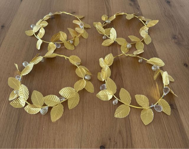 4 Diademas Griegas Doradas ( sin marca )