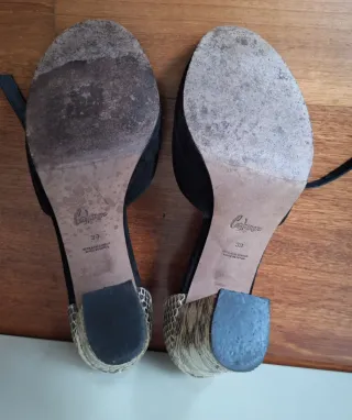 Sandalias Castañer ante negras