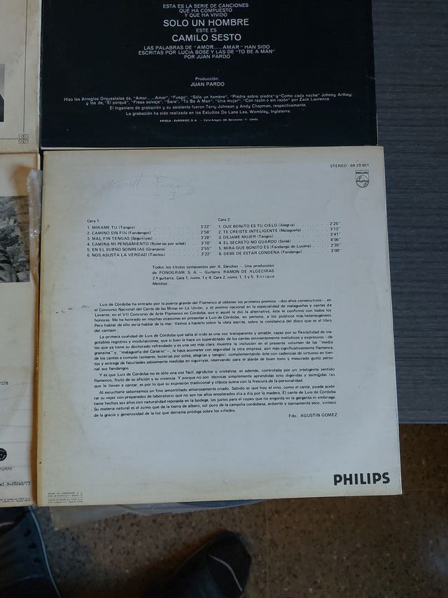 Lote 4 Vinilos Flamenco y Pop Español