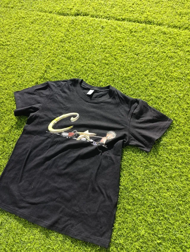 Camiseta Corteiz Negra Estampada