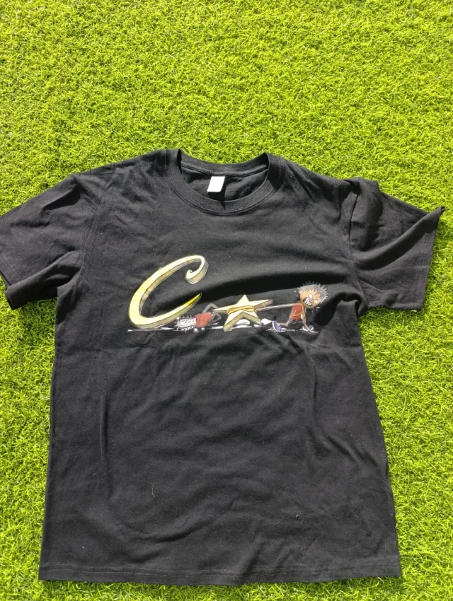 Camiseta Corteiz Negra Estampada