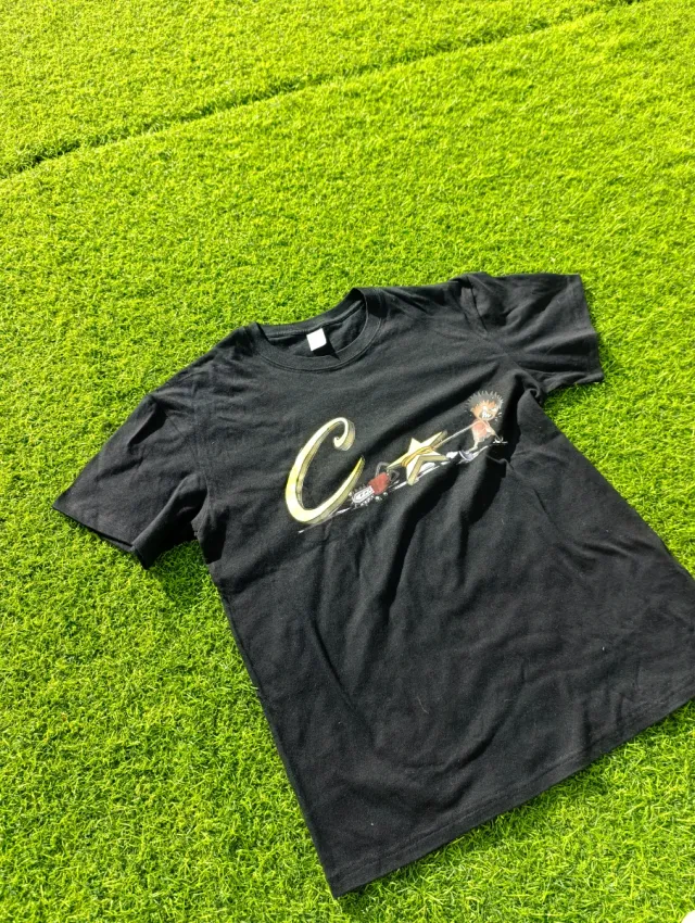 Camiseta Corteiz Negra Estampada