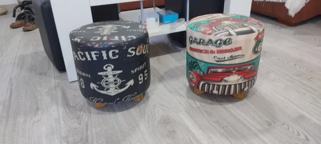 Puff estilo retro Garage