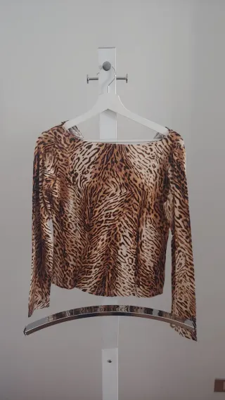 Maglia/Top Tigrato Manica Lunga Taglia XL