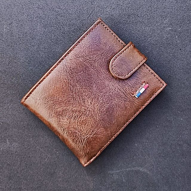 CARTERA BILLETERA MONEDERO TARJETERO INGLÉS MARRÓN