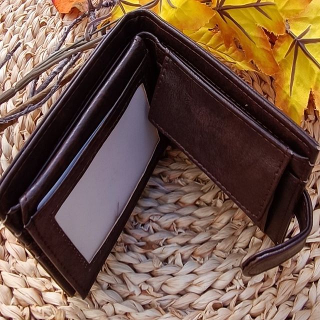 CARTERA BILLETERA MONEDERO TARJETERO INGLÉS MARRÓN