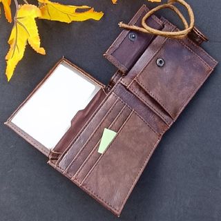 CARTERA BILLETERA MONEDERO TARJETERO INGLÉS MARRÓN