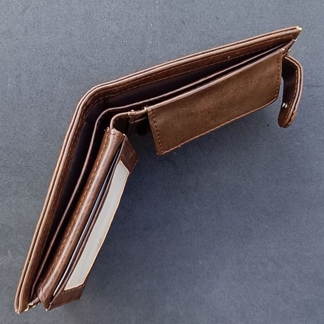 CARTERA BILLETERA MONEDERO TARJETERO INGLÉS MARRÓN