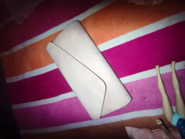 Borsa da festa beige e rosa