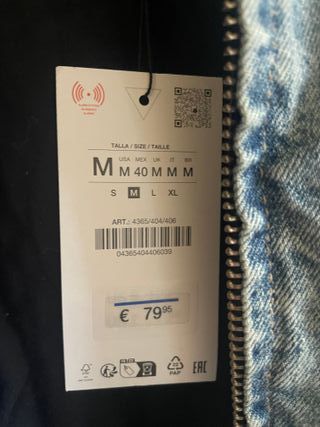 Cazadora tejana ZARA Talla M