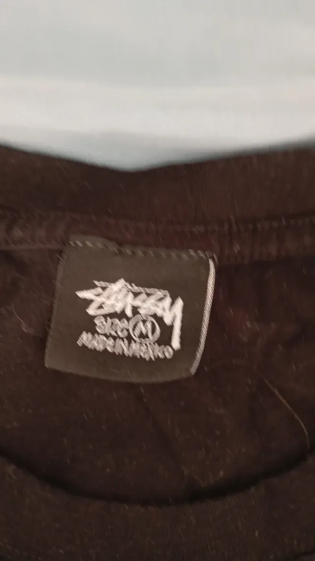 Camiseta Stussy Talla M Negra Blanca