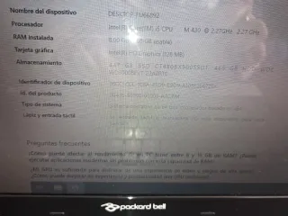 Portátil Packard Bell Intel Core i5