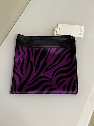 Foulard Gaelle Paris Zebra Viola Nero