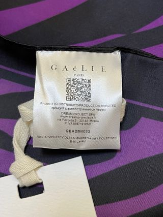 Foulard Gaelle Paris Zebra Viola Nero