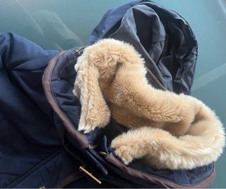 Abrigo Zara plumífero azul marino