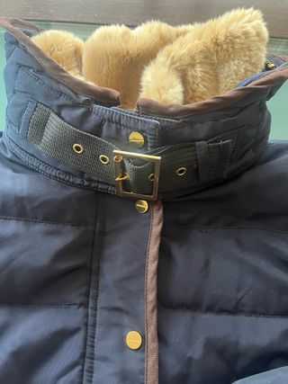 Abrigo Zara plumífero azul marino