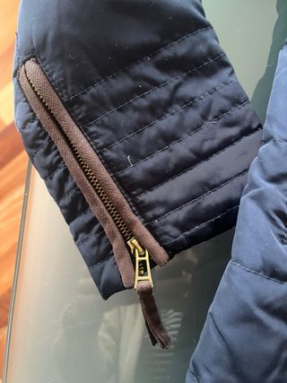 Abrigo Zara plumífero azul marino