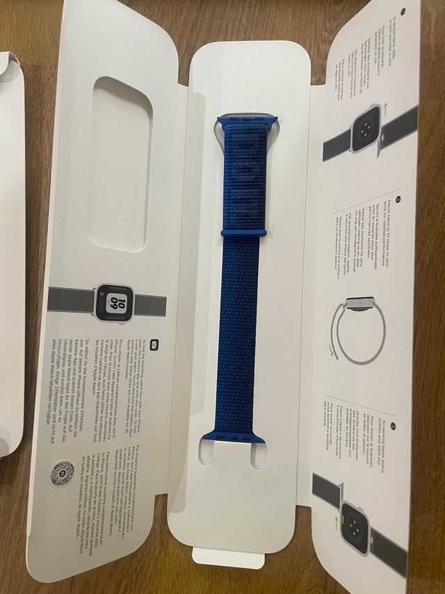 Correa Nike Apple Watch 44-45mm Azul/Blanco