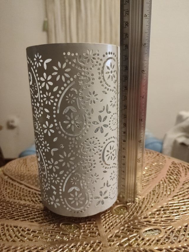 2 Portavelas Metal Decorativos