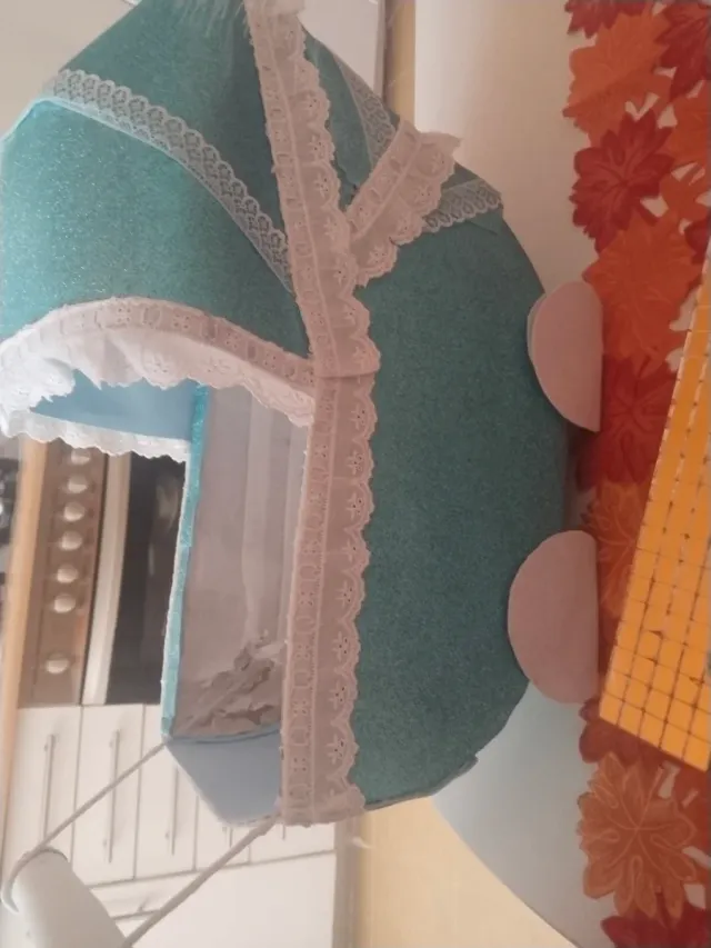 Cesta Carro Bebé Decorativa Azul