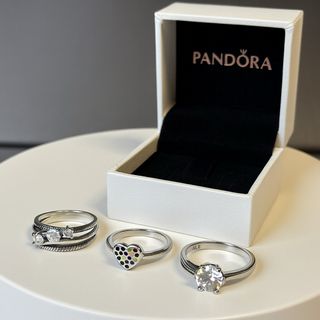 Conjunto de 3 Anillos Pandora