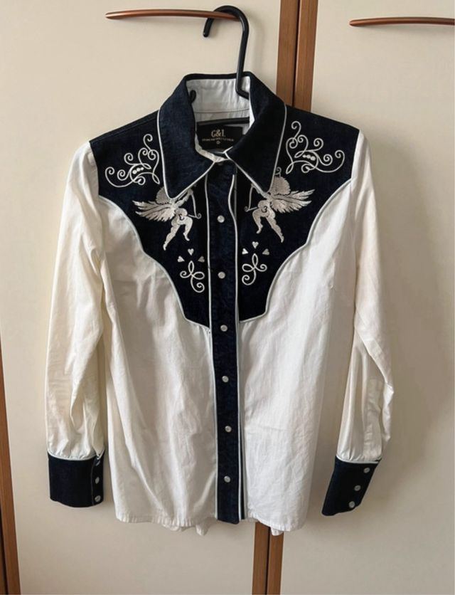 Camisa vaquera Guts&Love bordada XS