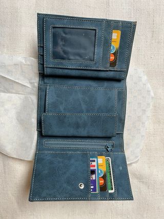 Portafoglio donna Ledermode blu/petrolio