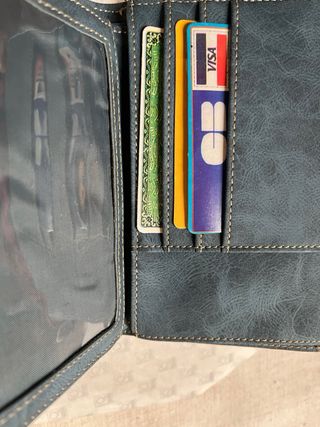 Portafoglio donna Ledermode blu/petrolio